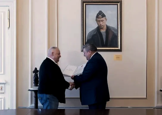 Вручение благодарственного письма Президента РФ